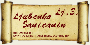 Ljubenko Saničanin vizit kartica
